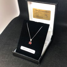 Load image into Gallery viewer, 9ct White Gold Chain with Ruby pendant
