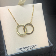 Load image into Gallery viewer, Sterling silver 9ct gold plated circles chain

