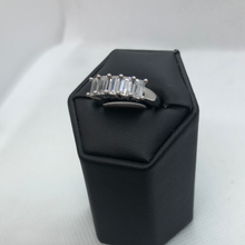 Load image into Gallery viewer, White gold and cubic zirconia ring
