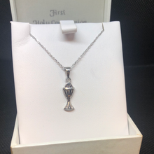 Load image into Gallery viewer, Sterling silver chalice holy communion pendant and chain
