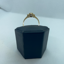 Load image into Gallery viewer, 9ct gold ring with amythest and cubic zirconia
