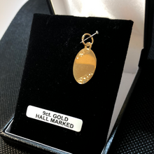 Load image into Gallery viewer, 9ct Gold engravable disc, pendant only no chain included
