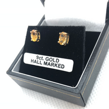 Load image into Gallery viewer, 9ct gold and yellow topaz earrings
