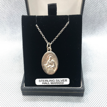 Load image into Gallery viewer, Sterling silver padre pio pendant and chain
