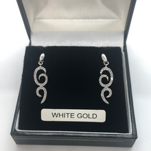 Load image into Gallery viewer, White gold and diamond earrings
