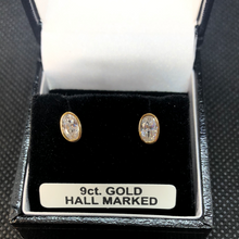Load image into Gallery viewer, 9ct Gold Cubic Zirconia stud earrings
