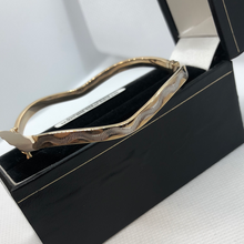 Load image into Gallery viewer, 9ct yellow and white gold wavy bangle
