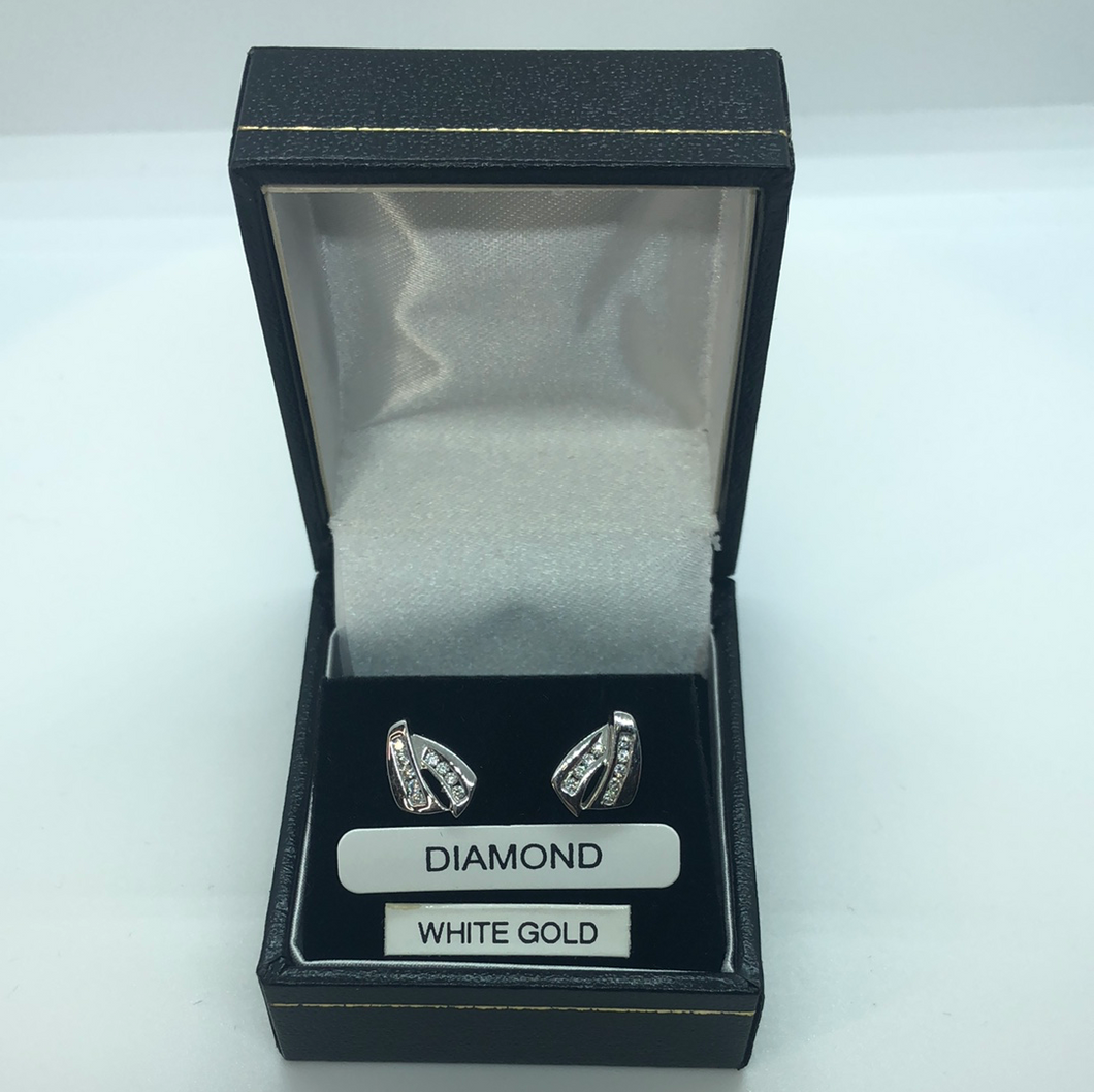 White Gold and diamond earrings