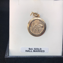 Load image into Gallery viewer, 9ct Gold St. Christopher’s Medal pendant only, no chain included
