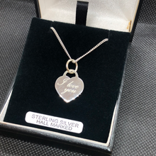 Load image into Gallery viewer, Sterling silver ‘I Love You’ pendant and chain
