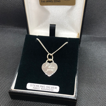 Load image into Gallery viewer, Sterling silver ‘I Love You’ pendant and chain
