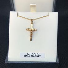 Load image into Gallery viewer, 9ct Gold Jesus on the Cross pendant and chain
