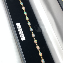 Load image into Gallery viewer, 9ct gold and opal bracelet
