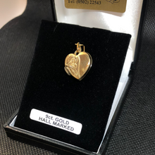 Load image into Gallery viewer, 9ct Gold heart shaped locket, chain not included
