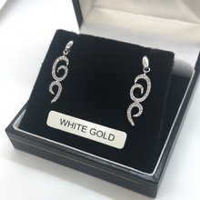 Load image into Gallery viewer, White gold and diamond earrings
