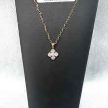 Load image into Gallery viewer, 9ct gold cubic zirconia pendant and chain
