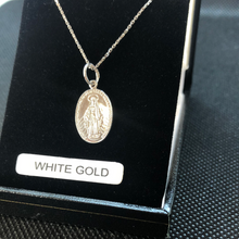 Load image into Gallery viewer, 9ct White Gold Religious Medal Mary
