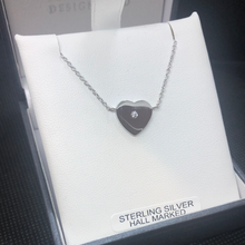 Load image into Gallery viewer, Sterling silver with CZ heart necklace
