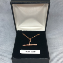 Load image into Gallery viewer, Rose gold T bar Pendant and chain
