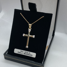 Load image into Gallery viewer, 9ct gold cross and chain
