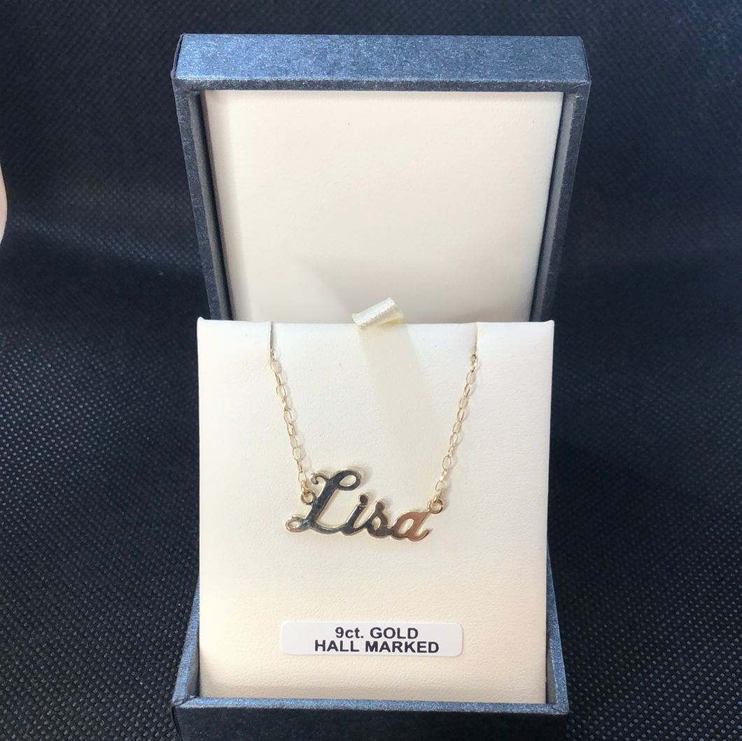 9ct Yellow Gold Name Chain 18’’ (ordered and made on request , takes 1-2 weeks to arrive)