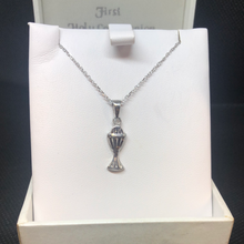 Load image into Gallery viewer, Sterling silver chalice holy communion pendant and chain
