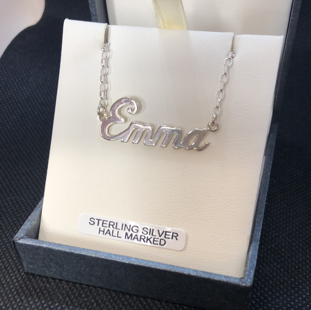 Sterling silver name chain 18’’ (ordered on request , takes 1-2 weeks to arrive)