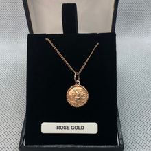Load image into Gallery viewer, Rose gold religious medal
