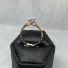 Load image into Gallery viewer, 9ct gold and square cubic zirconia ring
