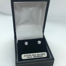 Load image into Gallery viewer, Sterling silver Cubic Zirconia stud earrings
