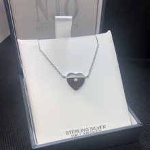 Load image into Gallery viewer, Sterling silver with CZ heart necklace
