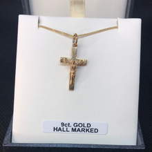 Load image into Gallery viewer, 9ct Gold Jesus on the Cross pendant and chain
