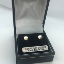 Load image into Gallery viewer, Sterling silver round stud earrings
