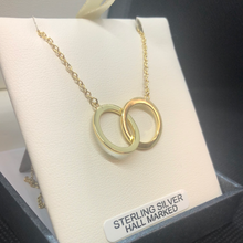 Load image into Gallery viewer, Sterling silver 9ct gold plated circles chain
