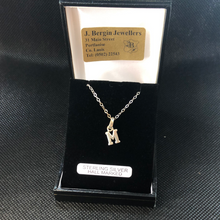 Load image into Gallery viewer, Sterling silver M initial necklace
