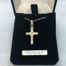 Load image into Gallery viewer, Sterling silver cross pendant and chain
