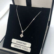 Load image into Gallery viewer, White gold and diamond pendant and chain
