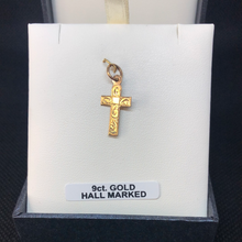 Load image into Gallery viewer, 9ct gold cross pendant
