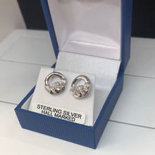 Load image into Gallery viewer, Sterling silver claddagh earrings
