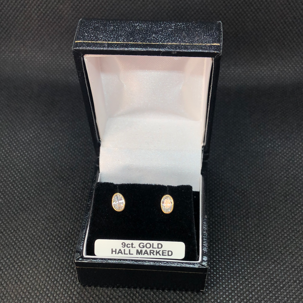 9ct Gold Cubic Zirconia stud earrings