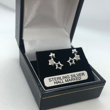 Load image into Gallery viewer, Sterling silver and cubic zirconia stud earrings
